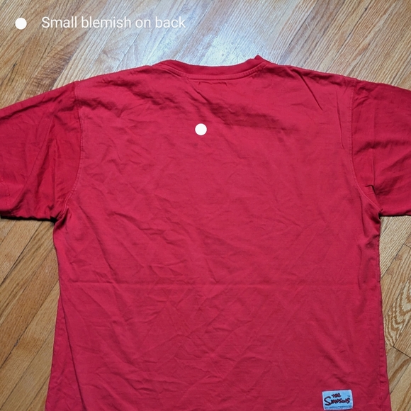 Vintage Simpsons Shirt Large Red Men's unisex retro - Picture 10 of 13